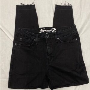 7 For All Mankind Women's Black Skinny Jeans